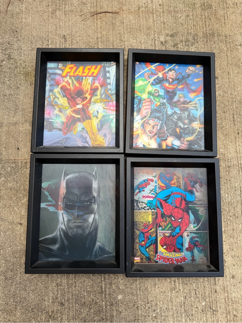 DC Comics Framed Holographic Pictures